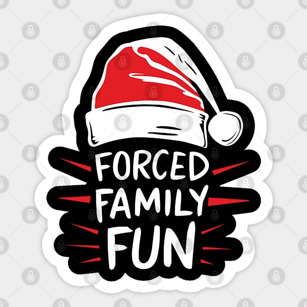 Forced Family Fun Funny Sarcastic Christmas Sticker by Anticorporati